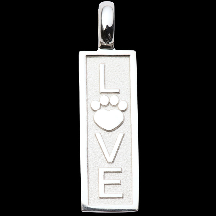 Sterling Silver Vertical "LOVE" Pendant