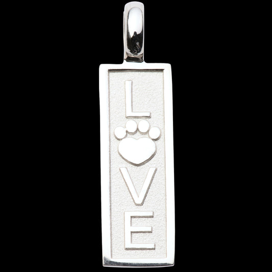 Sterling Silver Vertical "LOVE" Pendant