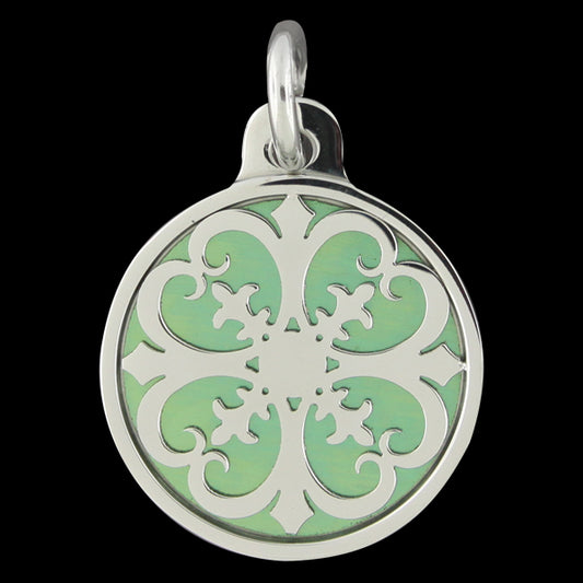 Green Primavera Pendant/Keychain (stainless steel)