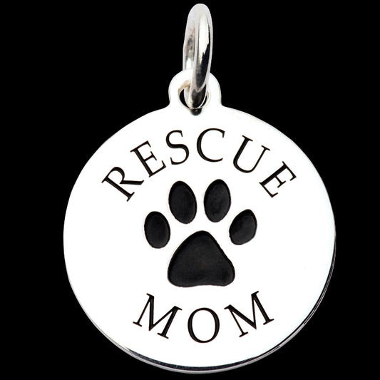 Sterling Silver "Rescue Mom" Pendant