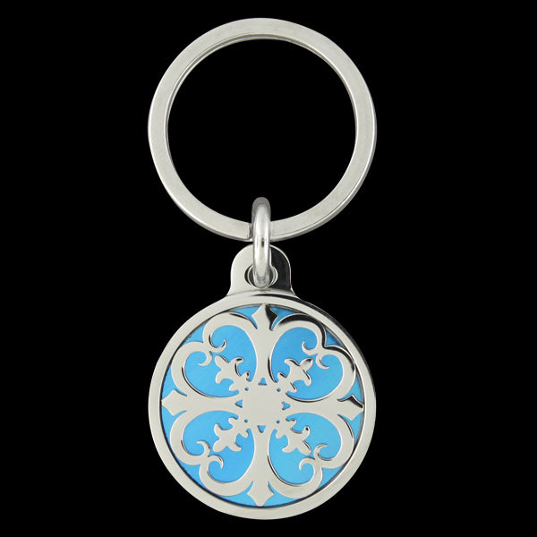 Blue Primavera Pendant/Keychain (stainless steel)