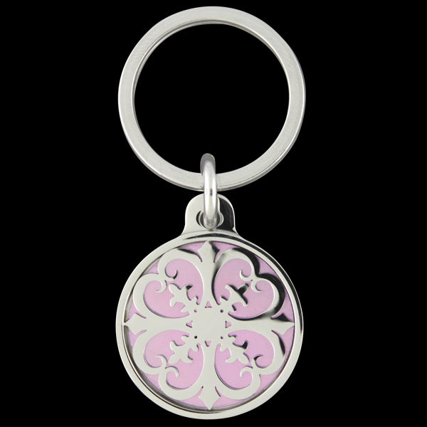 Pink Primavera Pendant/Keychain (stainless steel)