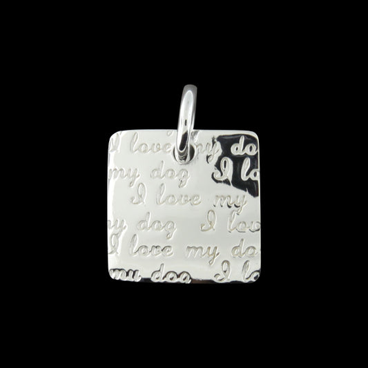 Sterling Silver “I Love My Dog" Charm