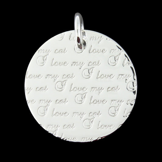 Sterling Silver “I Love My Cat” Pendant