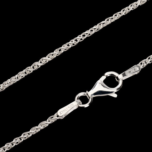 Sterling Silver Spiga Chain (1.3mm)